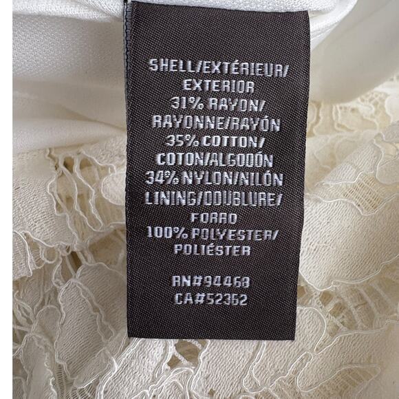 Vera Wang Lace Sleeveless Fit & Flare Dress 6 Bridal Feminine Cocktail Glam - Picture 6 of 7